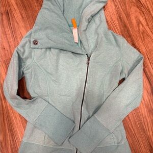 Lucy Mint Green Zip-Up Hoodie